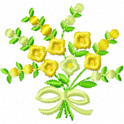 Flowers And Tree Embroidery Design 2